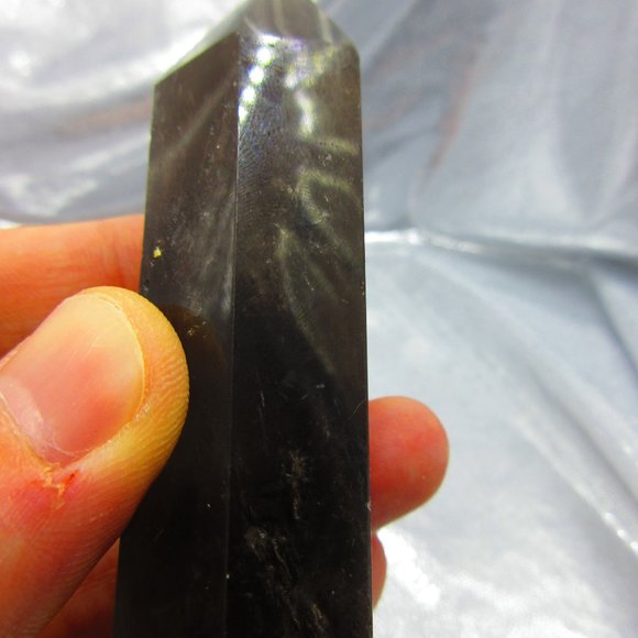 Smoky Quartz Crystal Polished Tower Generator Crystal Meditation Tool - Picture 4 of 8